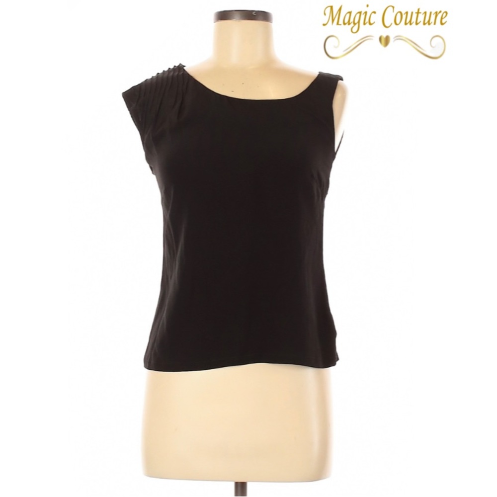 Lorick Black Pleated Retro Asymmetrical Sleeve Blouse🖤🖤🖤